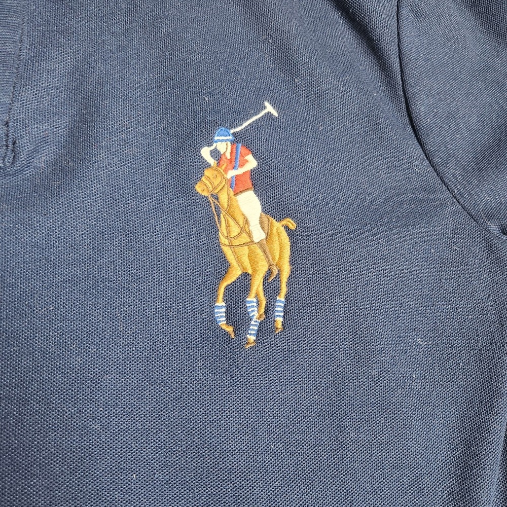Polo Ralph Lauren Big Pony Rugby Shirt Men XL Red Custom Fit Short Sleeve Preppy - Picture 3 of 8